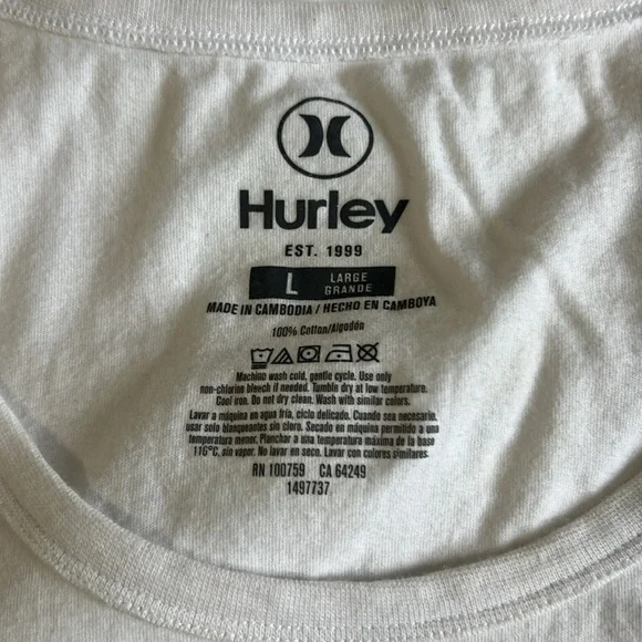 Hurley Tank Men’s Large - Picture 2 of 3